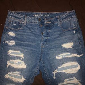 AE Ripped Denim Mom Jeans